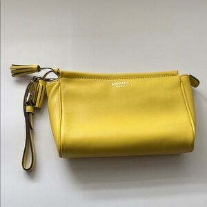 Coach Vibrant Yellow Leather Wristlet